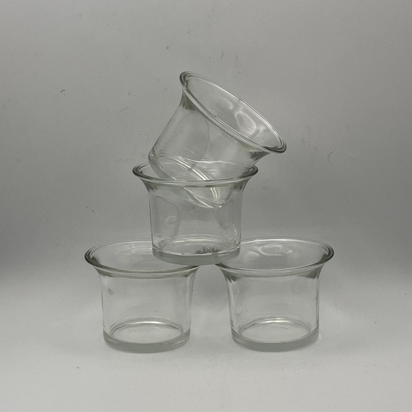 The Unbranded Brand Other - 4 - Clear Votive Cups / Flared / 2.5" W X 1.75" H / Tea Light